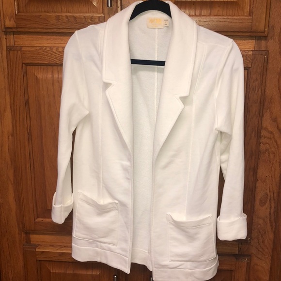 Nation LTD Sweaters - Nation LTD White Open Cardigan